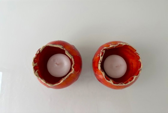 Portacandele a Tulipano Artigianali – Pezzi Unici Fatti a Mano – Ceramic (photo 10 of 10)