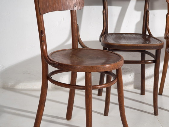 Chaises anciennes en bois courbé (c.1940). Lot de 4 pièces #5 – Chaises de salle à manger, Wood (photo 22 of 40)