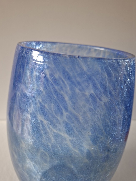 Vaso MCM Norvegese cristallo ghiacciato, Vasi, Vetro, Blu (foto 5 di 5)