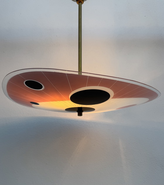 Kronleuchter aus Siebdruckglas der 60er Jahre – Brass (photo 12 of 15)