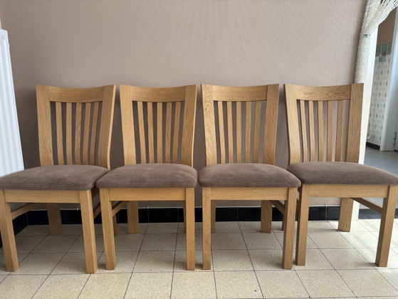Prachtige set van 4 massief eiken eetkamerstoelen – Other (photo 3 of 5)