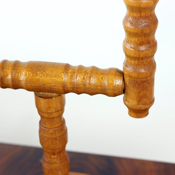 Image 1 of Mid Century Houten Kaarsenhouder, Tsjecho-Slowakije, 1950