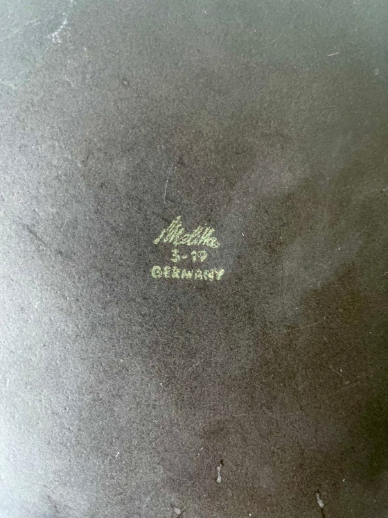 Image 1 of 2x Melitta kom zwart midcentury vintage kom bord keramiek postmodern