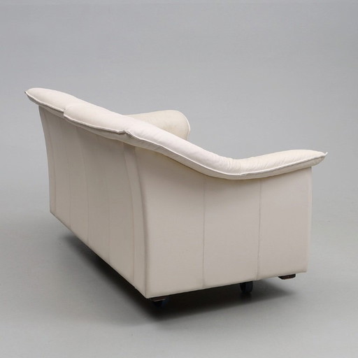 Vintage 2-Piece Leather Sofa Set — 2-Seater + 3-Seater — Second Half of the 20th Century