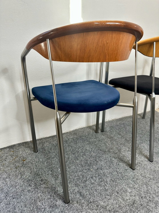 2 Henrik Tengler Danish Design Stühle Chairman Hansen & Sørensen, Esszimmerstühle, Eisen, Silber (Foto 8 von 15)