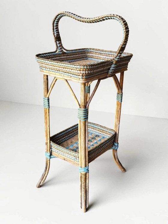 Rattan Servierwagen, Napoleon III – Wicker, Bamboo, Art Deco (photo 3 of 8)