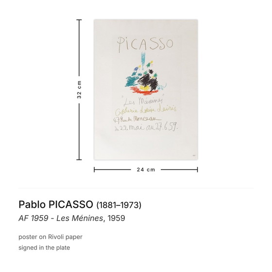 Image 1 of Pablo PICASSO AF - Les Ménines-poster 1959