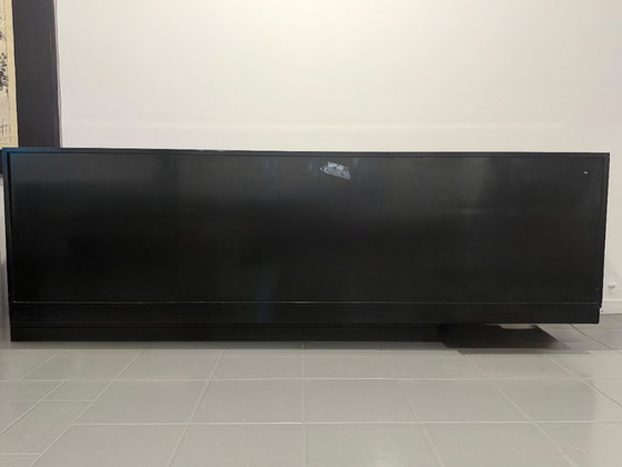Pierre Cardin Sideboard With Brass Black Lacquered Shell Inlays, 1980 – Wood (photo 11 of 64)