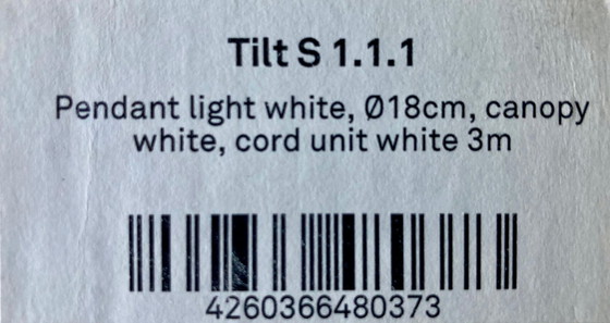 Image 1 of Lampe suspendue NYTA TILT S 1.1.1, blanc mat, nouveau prix 369 €, emballage d'origine.