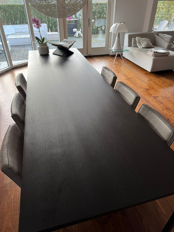 Image 1 of 6 sedie da pranzo Piet Boon SAAR tortora/grigio con gambe bianche