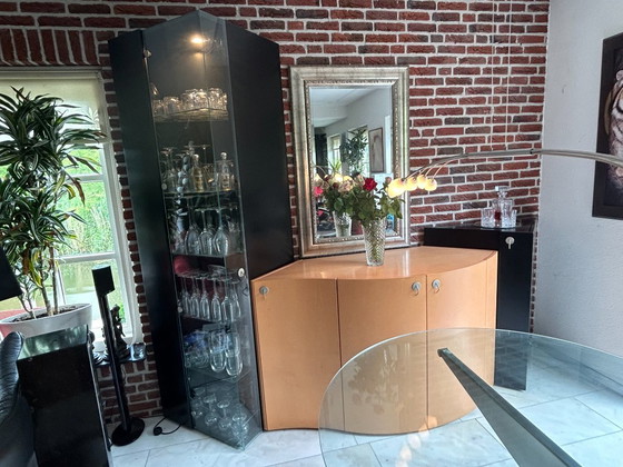Modern Design Wandmeubel Uit 3 Delen – Wandkast, Glass, Wood (photo 18 of 20)