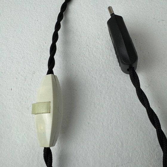 Image 1 of Vintage brass and opaline glass table lamp