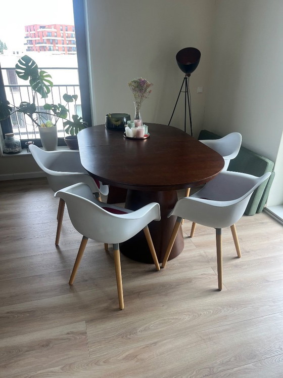Image 1 of 3x witte kuipstoelen