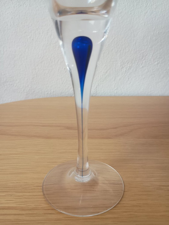 Deens Designer Glas Orrefors Intermezzo Blue Champagne – Glazen & Karaffen, Crystal (photo 2 of 5)