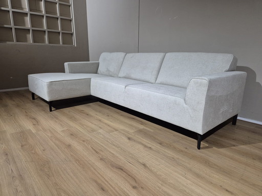 Montel Prik – Ecksofa – NEU – Grau-Weiß – Stoff – Design