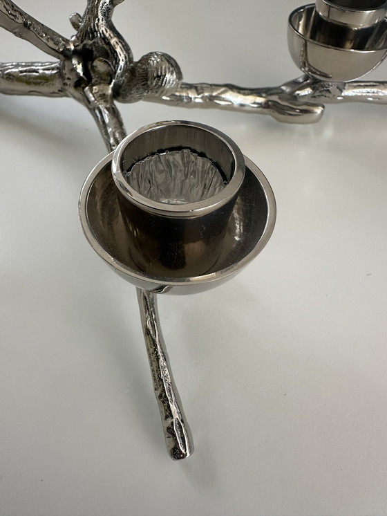 Image 1 of Polspotten Twiggy Squirrels Candlestick Silver