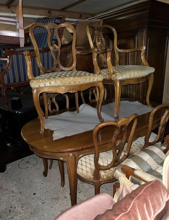 Image 1 of Chippendale eettafel con 6 pisos 