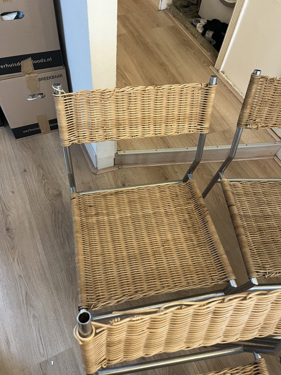 Set di 6 sedie di design Martin Visser Spectrum SE05 – Sedie da pranzo, Chrome, Wicker (photo 4 of 8)