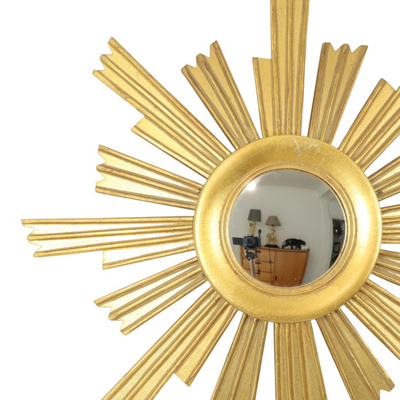 Image 1 of Wooden Sunburst Sunburst Mirror