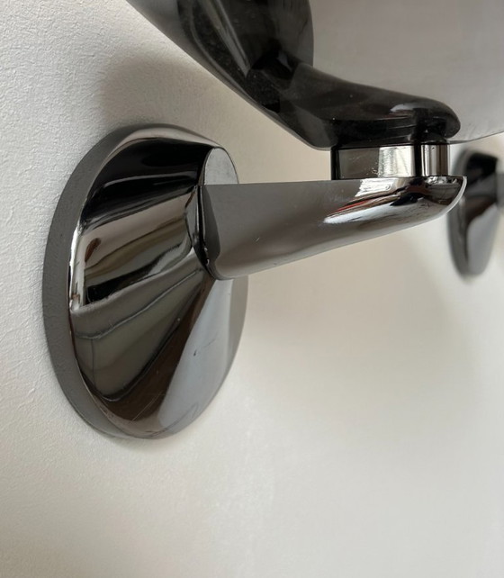 Image 1 of Coppia di applique vintage, metallo cromato, Italia 1970