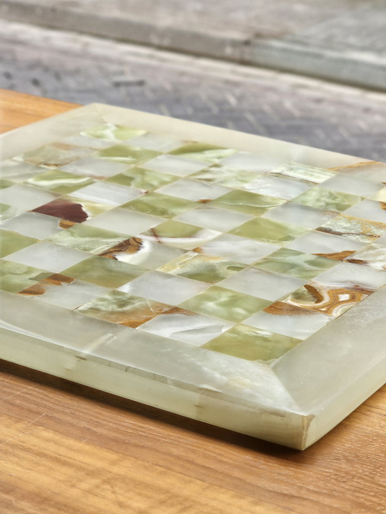 Image 1 of Vintage Onyx Chess Set Chessboard Chess Set Marble