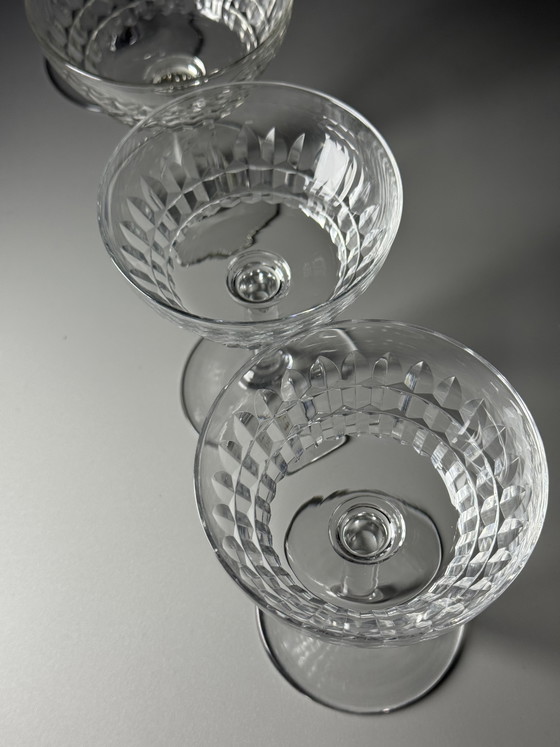 Image 1 of Set van 6 kristallen champagne-/cocktailcoupes – Service Mery Val Saint Lambert · Art Deco