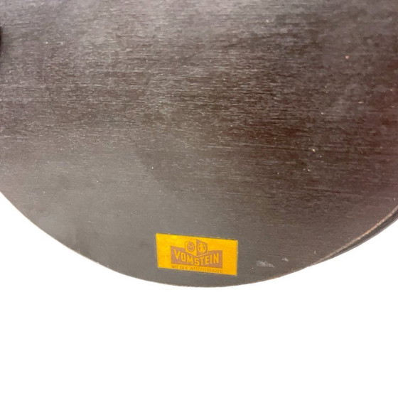 Image 1 of Zentra schoorsteenklok - zwart en goud, slagwerk, Duitsland jaren 1950