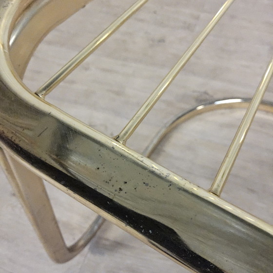 Image 1 of Vintage dining table set with chairs Gastone Rinaldi 70s brass (1970s) mid-century design (Italian design) Hollywood Regency