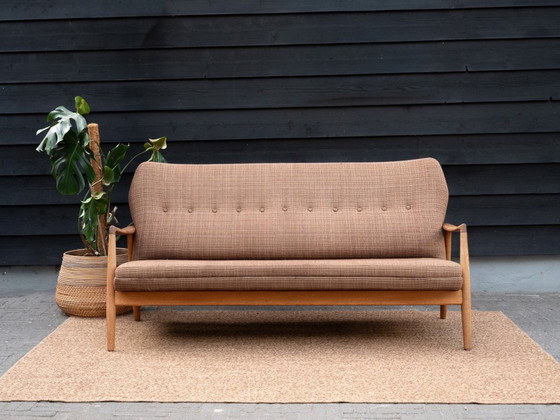 Mid-Century | Bovenkamp Danish Design Sofa | Vintage Brown – 2 seaters, Textile (photo 4 of 7)