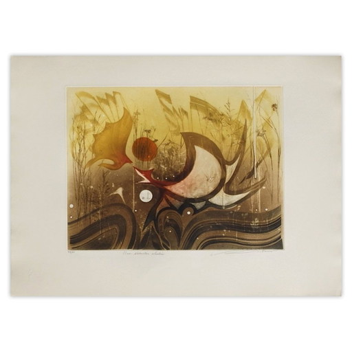 Renée LUBAROW, Una seduzione casuale, acquaforte firmata, 1983