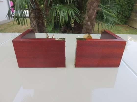 Image 1 of Buchstütze "Schiffsschraube" Palisander, Messing, 1970