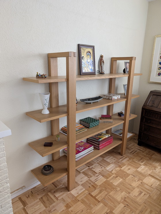 Image 1 of Librería de roble de mediados de siglo - Japandi