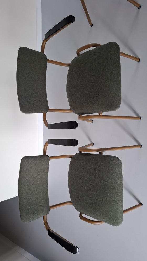 Image 1 of 6 sedie da pranzo verde oliva