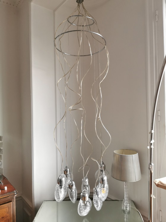 Image 1 of Lampada a sospensione a cascata vintage Fabbian Illuminazione 