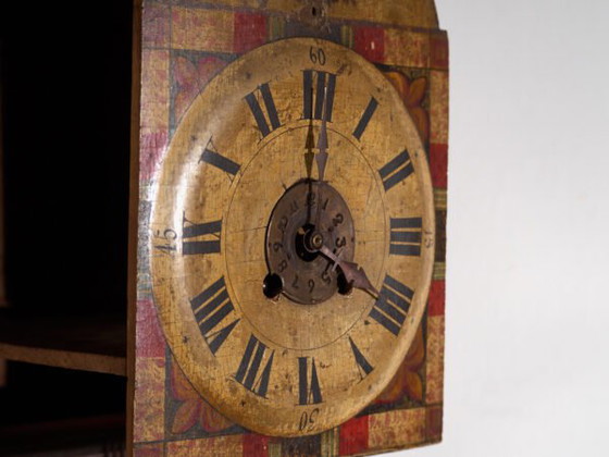 Orologio a pendolo antico in pino dipinto – Europa Centrale, circa 1850 – Iron (photo 37 of 40)