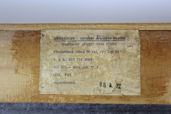 Image 1 of Restored Vintage Geometric Coat Rack from Drevokov Blatna, 1972