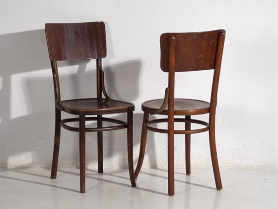 Chaises anciennes en bois courbé (c.1940). Lot de 4 pièces #5 – Chaises de salle à manger, Wood (photo 31 of 40)