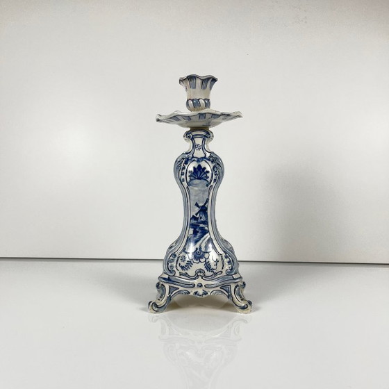 Image 1 of Delft candlestick by Royal Bonn, late 19th - early 20th century