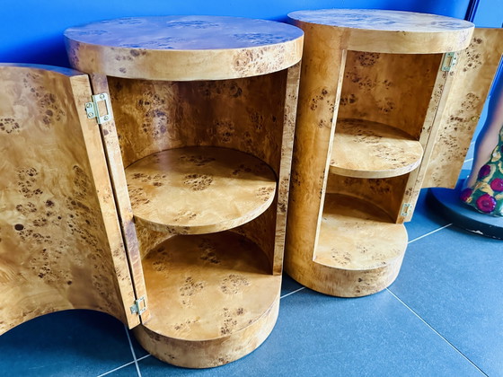Zeldzame Lemon Furniture Nachtkastjes Constant Van Burl By Yaniv Chen – Brass, Wood (photo 11 of 15)