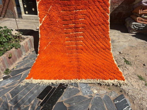Handgeknüpfter Berberteppich in Orange, 200 cm x 300 cm