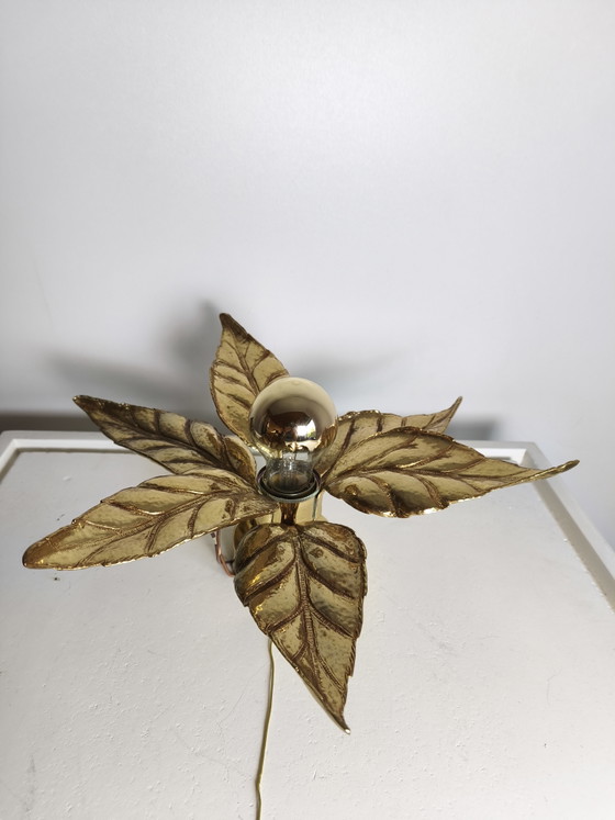 Willy Daro gouden Hollywood Regency Wandlamp Plafondlamp jaren 70 – Massive Lighting, Wandlampen, Metal, Brass (photo 3 of 5)
