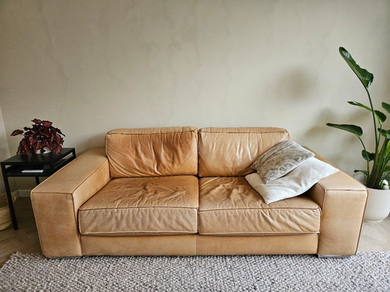Image 1 of Sofá de cuero color coñac (Lederland)