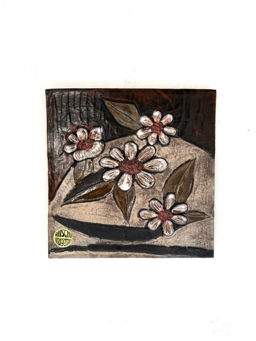 Vintage Keramikwandfliese, Ruscha Keramik ‘60 – wanddecoratie, Ceramic