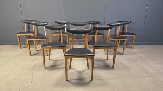 Image 1 of Mid century belgian dining chairs, set of 10, 1960s