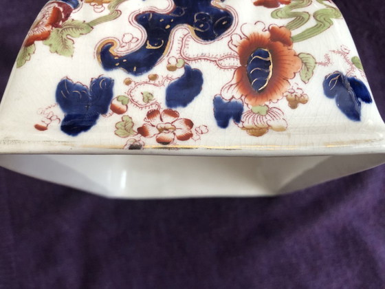 Image 1 of Antique English Large Cheese Keeper or Butter Dish