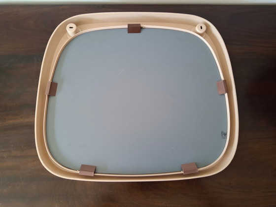 Image 1 of Vintage kunststof wandspiegel, mooi design jaren 70