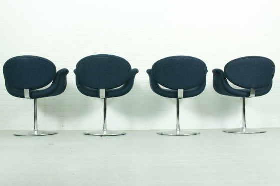 Image 1 of Juego de 4 sillas de comedor giratorias Little Tulip de Pierre Paulin para Artifort, 1965.