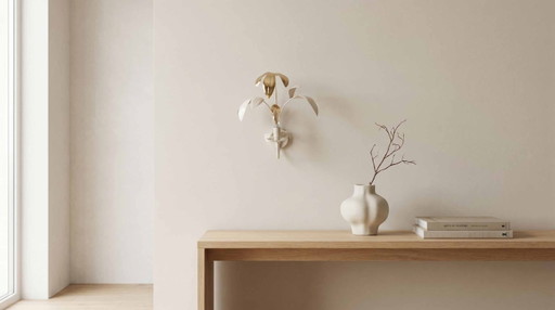 Lot de 2 appliques murales « FLORA », style Hans Kögl, milieu du siècle