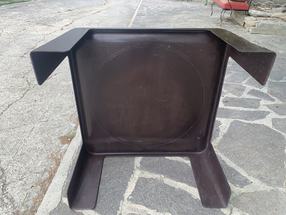 Image 1 of B&B Italia Amanta Salontafel 70x70 - Origineel ontwerp van Mario Bellini uit de jaren 70 - Fiberlite Bruin - Vintage Design