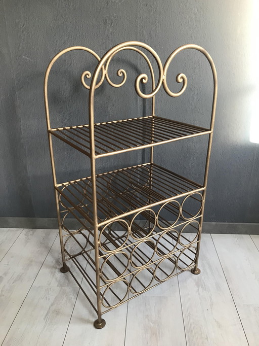 Vintage Cast Iron Wine Rack